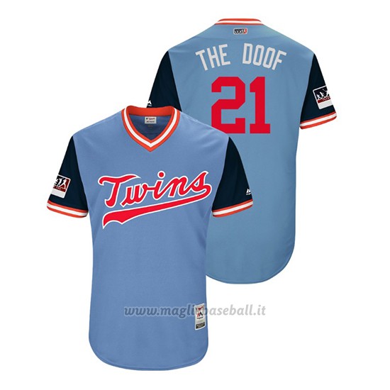 Maglia Baseball Uomo Minnesota Twins Tyler Duffey 2018 Llws Players Weekend The Doof Light TOrnto Blue Jays
